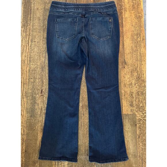Democracy "Ab"solution Indigo High Rise Itty Bitty Boot Glider Jeans Size 16 - Picture 8 of 11